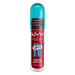 NYX Lip IV Hydrating Gloss Stain – Feuchtigkeitsspendender Lipgloss & Langhaltender Lip Stain bis 12h - Berry Thirsty, Farbe: Red-y.Set.Wet!