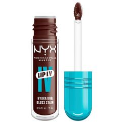 NYX Lip IV Hydrating Gloss Stain – Feuchtigkeitsspendender Lipgloss & Langhaltender Lip Stain bis 12h - Berry Thirsty, Farbe: Mocha Me Wet