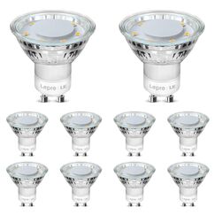 Lepro GU10 LED Warmweiss Lampe, 4W Ersetzt 50W Glühbirne, 325 Lumen 2700K GU 10 Lampen Warmweiß, Abstrahlwinkel 100°Flimmerfrei Strahler, Nicht Dimmbar Reflektor Lampen, 10er-Pack