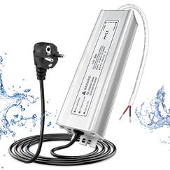 LightingWill LED Trafo 12V 60W IP67, Outdoor Wasserdicht Transformator mit Stecker, Netzteil für LED Streifen Lampen Strahler Lichtbänder