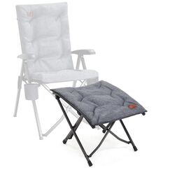 EVER ADVANCED Fußhocker Fußablage Faltbar Klapphocker mit Höhe von 47cm Klappbarer Hocker Gepolstert Fußstütze für Sessel Garten- und Balkonstuhl