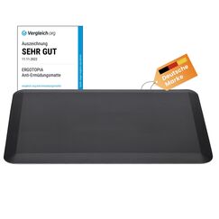 Ergotopia Anti-Ermüdungsmatte für Steharbeitsplätze - Ergonomische Arbeitsplatzmatte für gesundes & schmerzfreies Stehen - rutschfeste Stehmatte aus umweltfreundlichem PU (Schwarz)