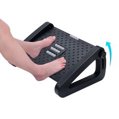 Verstellbarer Fußhocker für Schreibtisch, robust und ergonomisch, lindert Schmerzen und bietet Körperunterstützung, bequeme Massagewirkung für bessere Durchblutung der Beine.