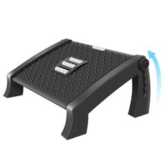 Fußstütze Schreibtisch 6 Höhen Verstellbar & Winkeleinstellbar, Rutschfeste Fußablage mit Massage Funktion, lindern Bein Knie und Rückenschmerzen, Ideal für Zuhause, Büro und Reisen