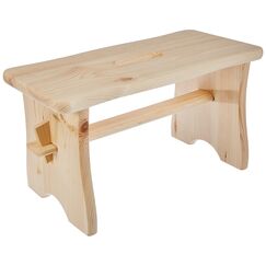 Zeller 13130 Fußbank, Kiefer ca. 39x19x21cm, Schemel, Fußbank, Holzhocker, Fußhocker