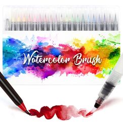 Amteker 24+2 Aquarellstifte, Brush Pen Set, Malen, Pinselstifte mit Flexiblen Nylonspitzen, Stifte Mädchen Geschenke 6-11 Jahre, Geschenk Mädchen 6-10 Jahre, Ostergeschenke Kinder Teenager Ostern