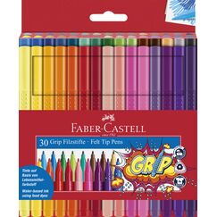 FABER-CASTELL 155335 - Filzstift Grip Colour Marker, 30er Etui