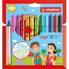 STABILO - Filzstift mit Kappenring - Cappi - 12er Pack