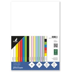 Kangaro - Tonpapier Weiß DIN A4-160g/m² FSC mix – 50 pack - Briefpapier Bastelpapier DIY