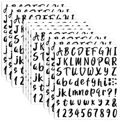 720 Stücke 10 Blätter Selbstklebende Buchstaben Nummern Aufkleber Hausnummer Vinyl Wasserdichte Sticker Klebebuchstaben für Briefkasten Schilder Tür Adressnummer DIY Scrapbooking 1Zoll (Schwarz)