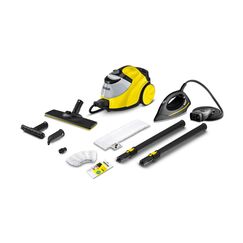 Kärcher Dampfreiniger SC 5 EasyFix Iron mit Heißwasser-Zuschaltung, Dampfdruck: 4,2 bar, Aufheizzeit: 3 min., Fläche: ca. 150 m², Tank: 0,5 l + 1,5 l, Bodenreinigungsset EasyFix und Düsen