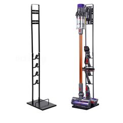 Bison Ständer für Dyson Akkusauger – Organizer & Halterung für Dyson V15s, V15, V12 Slim, V11, V10, V8, V7, V6, DC30 – DC35 | Standfuß mit Rahmen für kabellose Dyson Staubsauger (Schwarz)