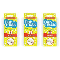 Dishmatic Nachfüllschwämme, nicht kratzend, Weiß, 9 Stück