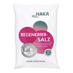 HAKA Regeneriersalz, 2 kg, Spülmaschinensalz gegen Kalkflecken & Wasserflecken, rückstandsfrei, regeneriert Wasserenthärtungsanlage, glänzendes Geschirr, vegan, umweltfreundlich