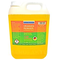 BLUM MANUFAKTUR 5l Orangenreiniger Konzentrat - Vielseitiger, veganer Universalreiniger mit frischem Orangenduft - Umweltfreundlich - hochkonzentriert