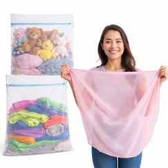 2x XXL Premium Wäschenetz 60x90 cm Set Groß - Netz für Waschmaschine- Wäschesack in verschiedenen Größen - Waschsack & Wäschebeutel mit Reißverschluss