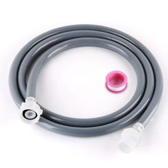 ilauke 2,5 m Zulaufschlauch Verlängerung, Wasseranschluss Verlängerung für Wasch- und Spülmaschinenschlauch, Kaltwasser-Zulaufschlauch mit 6M PTFE-Band, 3/4 Zoll