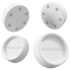 Hinrichs 4er Set Schwingungsdämpfer rund weiß - Dämpfer Waschmaschine - Vibrationsdämpfer Waschmaschine - Gummifüße Waschmaschine- Antivibrationszubehör für AEG Bosch Siemens Privileg etc.
