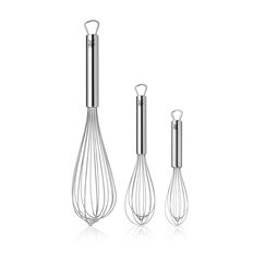 WMF Profi Plus Schneebesen Set 3-teilig, Schneebesen Edelstahl teilmattiert, Rührbesen, Quirl, spülmaschinengeeignet