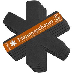 Emmy Home Pfannenschoner - Pfannenschutz Filz 5 Stück Stapelschutz, 38 cm Extra Dicke Topfuntersetzer Anpassbare Größe Topfschoner (5er)