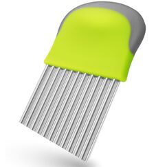 Villkin Wellenschneider für Gemüse und Obst - Riffelmesser aus Edelstahl für die schönsten Schnittmuster - Spülmaschinenfest