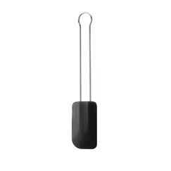 RÖSLE Teigschaber, Hochwertiger Teigspachtel als Back- und Kochhelfer, strapazierfähiges Silikon, schwarz, 26 x 4,5 x 1,0 cm, Edelstahl 18/10, -30°C bis +200°C, Spülmaschinengeeignet