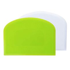 Teigschaber Teigschaberkarte Silikon,Dough Scraper card Spatelset für Kuchen, Pizza, Brotschneiden, Küchenbedarf für Brot Backen Kuchen Enthusiasten Anfänger Profi Bäcker (Weiß+Grün)