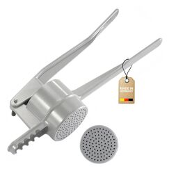 Westmark Spätzle-/Kartoffelpresse, Mit runder Lochung, Aluminiumdruckguss, Länge: 41 cm, Spätzlepress, Silber, 61102260