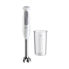 Braun Stabmixer MultiQuick 5 MQ 50001 M, 1000W, 21 Geschwindigkeitsstufen+Turbo, Edelstahl Pürierfuß, Easy Click System, SplashControl, Inkl. 600ml Becher, Weiß