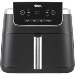 Ninja PRO Air Fryer Heißluftfritteuse, 4,7L Airfryer, Einzelkorb-Heißluftfritteuse, 4-in-1, für 1-2 Portionen, Digital, Kochen aus dem Gefrorenen, Antihaft-Schublade & Crisper Korb, Schwarz AF140EU