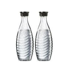 SodaStream 0,7L CRYSTAL Glaskaraffe | Spülmaschinenfest | Kompatibel mit Crystal & Penguin | elegantes Design | 2er-Pack, Glas