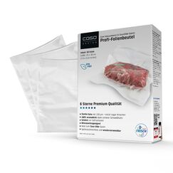 CASO 6 Sterne Profi-Folienbeutel 20x30 cm, 50 Beutel, Vakuumierbeutel für alle Vakuumierer, stark und reißfest ca.150 μm, Vakuumbeutel Lebensmittel Vakuumiergerät, BPA-frei