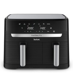 Tefal Dual Easy Fry Heißluftfritteuse 8,3 L – Airfryer mit 2 Kammern & XL-Schublade, 7 Programme, 2700 W, Extra-Crisp-Technologie, fettarm frittieren & energiesparend, spülmaschinenfest EY9018