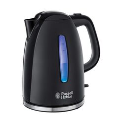 Russell Hobbs Wasserkocher [1,7l, 2400W, blaue LED-Beleuchtung] Textures+ (Schnellkochfunktion, herausnehmbarer Kalkfilter, beleuchtete Wasserstandsanzeige, autom. Deckelöffnung) Teekocher 22591-70