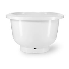 Bosch Kunststoff-Rührschüssel MUZ5KR1, Zubehör passend für Küchenmaschine Serie 4, 3,9 Liter, max. Teigmenge 2,7 kg, bpa-frei, spülmaschinenfest, weiß