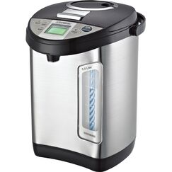 Thermopot 5 Liter | Wasserspender | LC Display | Perfekt für Glühwein geeignet | Edelstahl Heißwasserspender | Wasserkocher Glühweinkocher Dispender | Teekocher | Thermoskanne | Glühweinspender