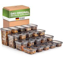 Viwares luftdichte Vorratsdosen mit Deckel | 20er Vorratsbehälter Set | BPA-FREI | Zur Müsli Mehl und Zucker Aufbewahrung | Praktische Aufbewahrungsbox Küche für alle Lebensmittel