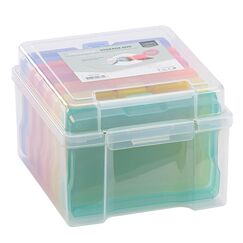 Vaessen Creative Farbige Staubox mit 6 Boxen, 21 x 18,5 x 14 cm