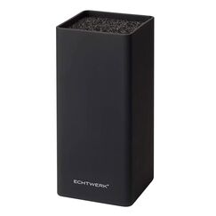 Echtwerk Universal-Messerblock Square, Messerhalter, Küchenmesser-Organizer, praktischer Messerständer, platzsparende Messeraufbewahrung mit Borsteneinsatz, flexibel bestückbar, schwarz, 30 cm