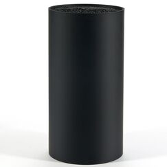 Cheerhom Messerblock Ohne Messer Schwarz, Universal Messerblocks mit Flexiblen Lamellen, Messerblock Leer mit Borsten, Unbestückte Messerblöcke für 5-8 Messer Aller Art, 22 x 11 x 11 cm