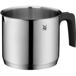 WMF Milchtopf Induktion ohne Deckel 14 cm, kleiner Topf 1,7l, Milchkochtopf Cromargan Edelstahl poliert, Schüttrand, Kunststoffgriff, spülmaschinengeeignet
