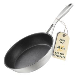 SILBERTHAL Bratpfanne Induktion 24 cm - Beschichtete Pfanne - Edelstahl - Für alle Herdarten und Ofenfest