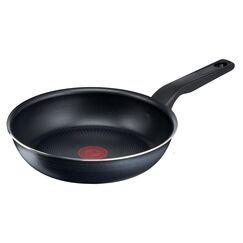 Tefal XL Force Bratpfanne 24 cm, Aluminiumpfanne antihaftversiegelt, widerstandsfähig, robust, Thermo-Signal bei idealer Brattemperatur, nicht induktionsgeeignet, extragroße Form, C38504