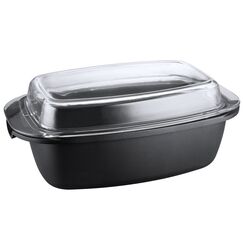 Kopf Bräter Pic (Aluguss, 5,2 Liter, inkl. Glasdeckel / Auflaufform, Induktion) schwarz