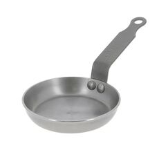 de Buyer - Blinis-Pfännchen MINERAL B aus Eisenstahl - 12 cm - 5612.12, Silber