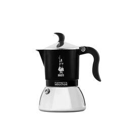 Bialetti Fiammetta Induktions-Kaffeemaschine, 4 Tassen (150 ml), für alle Herdarten geeignet, Elegantes Design, schwarz