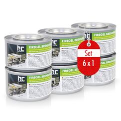 Höfer Chemie Firegel Brennpaste 6 x 200g - Zum Warmhalten von Speisen - Für Chafing Dish & Buffet - Aus Natürlichem Bioethanol - ca. 2,5 h Brenndauer