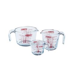 Pyrex – Messkrug aus strapazierfähigem Glas, Glas, durchsichtig, Set 3 pièces