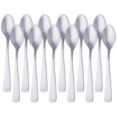 Amazon Basics Kaffeelöffel aus Edelstahl mit quadratischem Rand, 14,2 cm, 12er-Pack