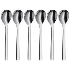 WMF Nuova Eierlöffel Set 6-teilig, Cromargan Edelstahl poliert spülmaschinengeeignet, L 12 cm